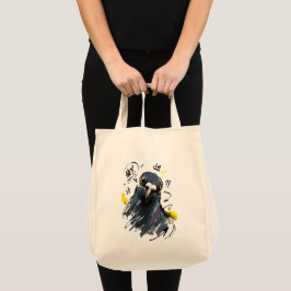 Bolsa Tote Retrato de Pombo Atrevido – Pombo Desenhado à Mão 