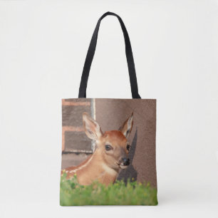 Bolsa Tote Retrato de uma Fawn (veado branco)