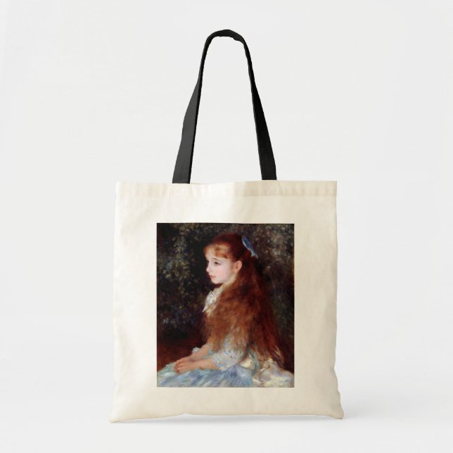 Bolsa Tote Retrato de uma garota com fita azul, Renoir (Frente)