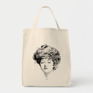 Bolsa Tote Retrato de uma menina de Gibson, 1900