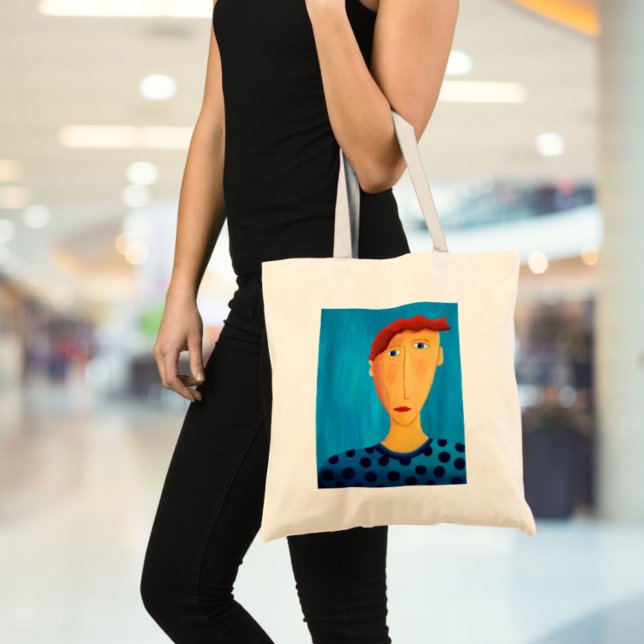 Bolsa Tote Retrato De Uma Pintura De Arte Contemporânea (Criador carregado)