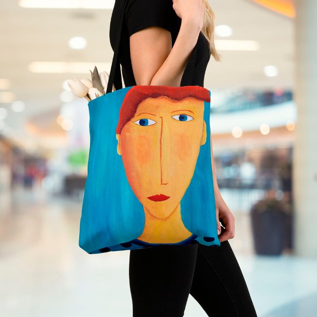 Bolsa Tote Retrato De Uma Pintura Moderna De Homem (Criador carregado)