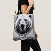 Retrato de Urso Polar com Efeito de Gotejamento Me