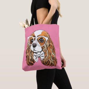 Bolsa Tote Retrato descuidado do Spaniel de rei Charles
