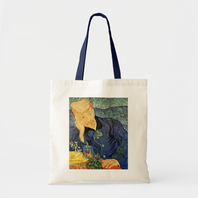 Bolsa Tote Retrato do Doutor Gachet por Vincent van Gogh (Frente)