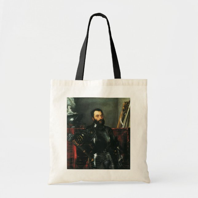Bolsa Tote Retrato do Duque de Urbino por Titian (Frente)