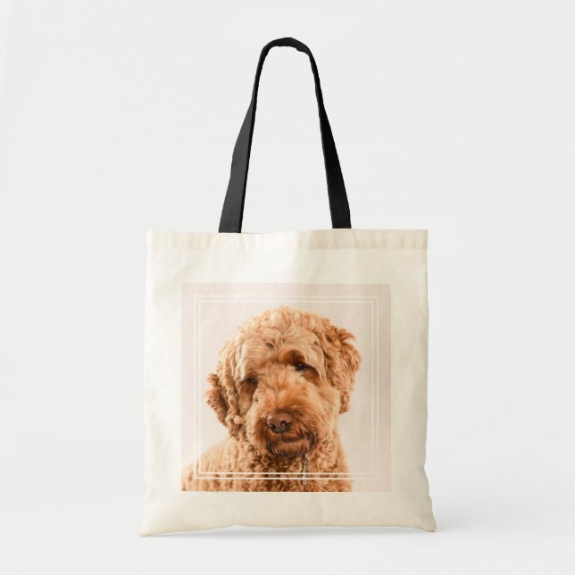 Bolsa Tote Retrato do Goldendoodle Studio (Frente)