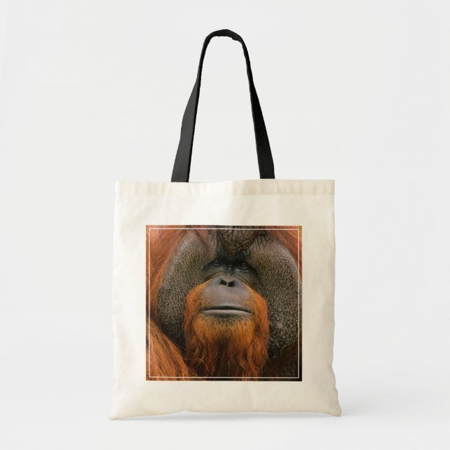 Bolsa Tote Retrato do Orangutango Macho, Geórgia, EUA (Frente)