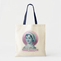 Retrato e assinatura de Jane Austen rosa