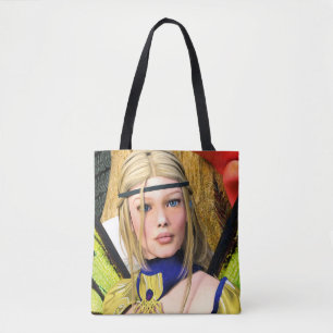 Bolsa Tote Retrato Fantasia de Borboleta Fada Elegante