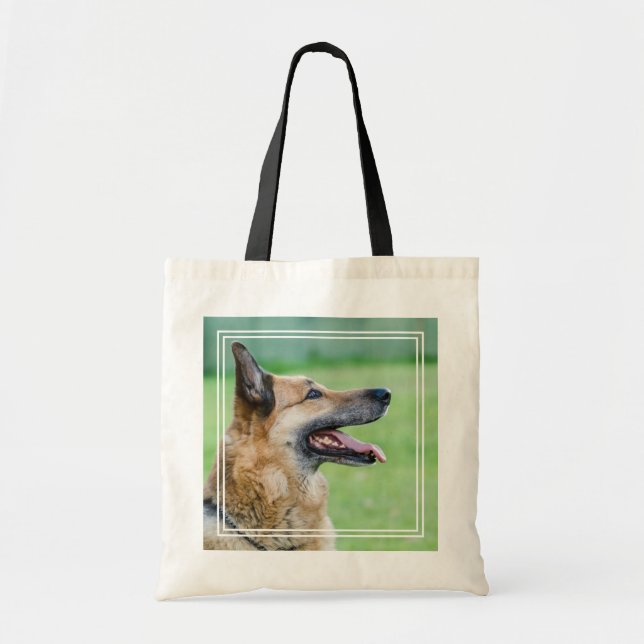 Bolsa Tote Retrato lateral do german shepherd (Frente)