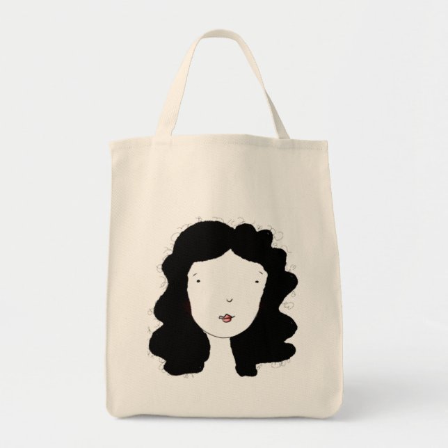 Bolsa Tote Retrato minimalista (Frente)