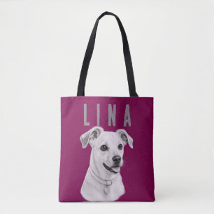 Bolsa Tote Retrato Personalizado de Animal de Estimação