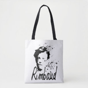 Bolsa Tote Retrato RIMBAUD com pingos de tinta em toda a TB