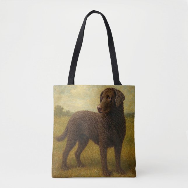 Bolsa Tote Retriever de Cabelo Ondulado (Frente)