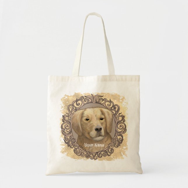 Bolsa Tote Retriever de Ouro do ornamentado (Frente)