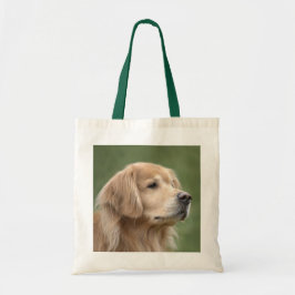 Bolsa Tote Retriever de ouros em close-up