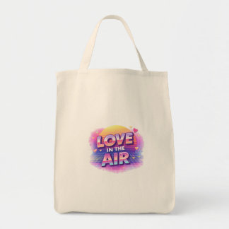 Bolsa Tote  Retro 80's Love In The Air Valentine Lover Candle