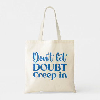 Bolsa Tote Retro Azul Não Deixe Dúvida Entrar