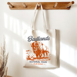 Bolsa Tote Retro Badlands National Park Souvenir Design