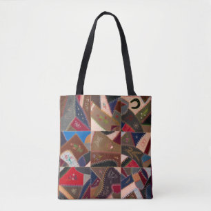 Bolsa Tote Retro Boho Vintage Patchwork Loucura Quilt Colorid