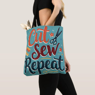 Bolsa Tote Retro "Corte a repetição de mastigação" Design de