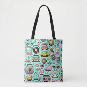 Bolsa Tote Retro Cuties: Pastel Encantador