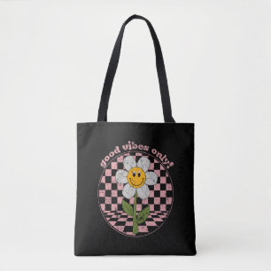 Bolsa Tote Retro Daisy dos anos 70   Apenas boas vibrações