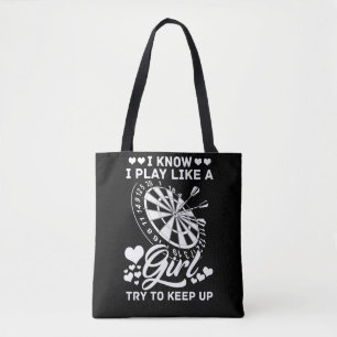Bolsa Tote Retro Darts Dartboard 180 Mulheres Jogadoras Dart