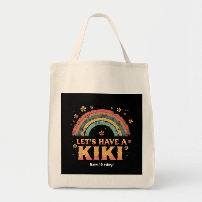 Bolsa Tote Retrô de Gênero LGBT Trans Engraçado "Vamos tem Ki (Frente)