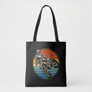 Bolsa Tote Retro De Vintagem De Motocross De Bike
