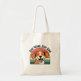 Bolsa Tote Retro Dog Kind Message Canvas Tote Bag