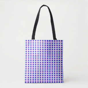 Bolsa Tote retro elétrico de striptease azul e roxa