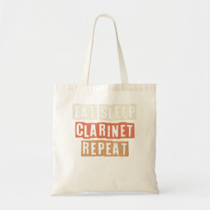 Bolsa Tote Retro-Funny Coma Sono Clarinet Repetir Sarc