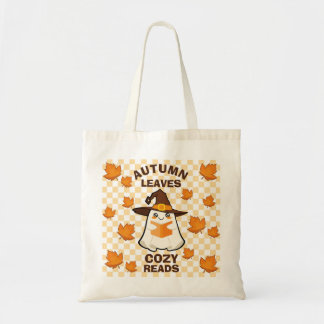 Bolsa Tote Retro Ghost Autumn Deixa Cozy Ler Halloween