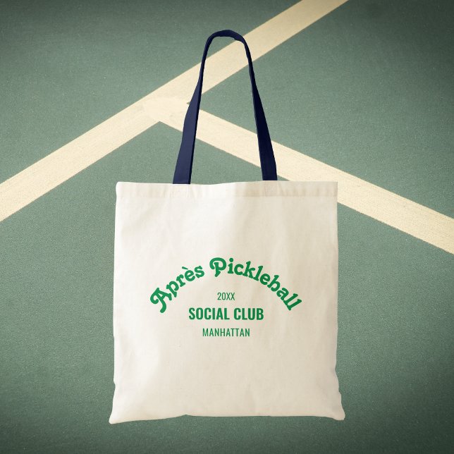 Bolsa Tote Retro Green Après Pickle Ball Social Club (Criador carregado)