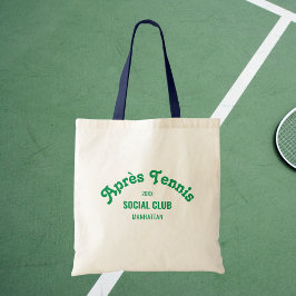 Bolsa Tote Retro Green Après Tennis Social Club Navy Handle