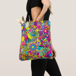 Bolsa Tote Retro Groovy DIVERTIDO 60's Anos Sessenta Funky