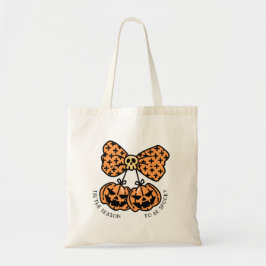 Bolsa Tote Retro Groovy "'Esta é a estação a ser assustada"