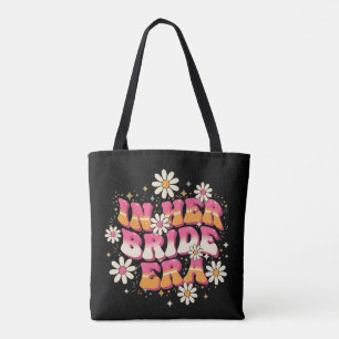 Bolsa Tote Retro Groovy Na Era da Noiva Anos 70 Despedida de 