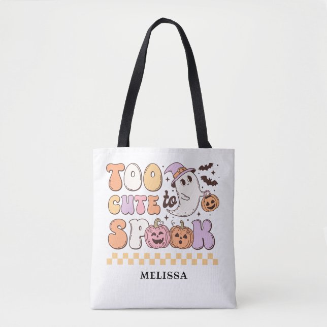Bolsa Tote Retro Halloween Muito Bonito Para Falar (Frente)