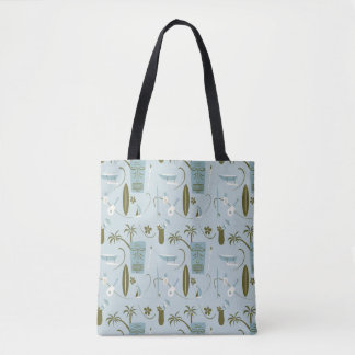 Bolsa Tote Retro Havaiano Vintage Hawaii Blue