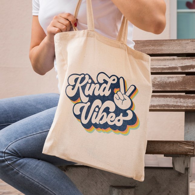 Bolsa Tote Retro-Inspiração do Tipo Vibes (Criador carregado)
