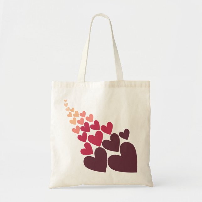Bolsa Tote Retro Love Hearts (Frente)