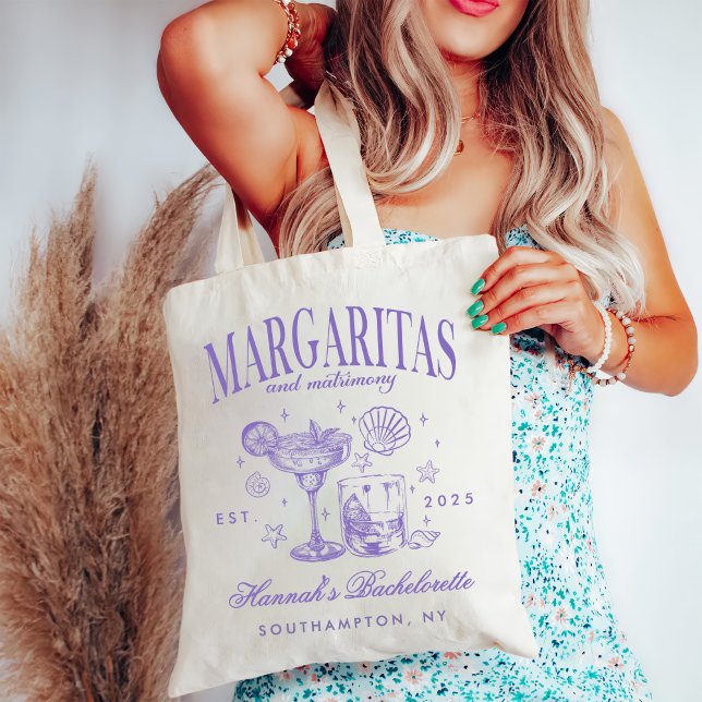 Bolsa Tote Retro Moderno Margaritas e Matrimony Strike Bach (Criador carregado)