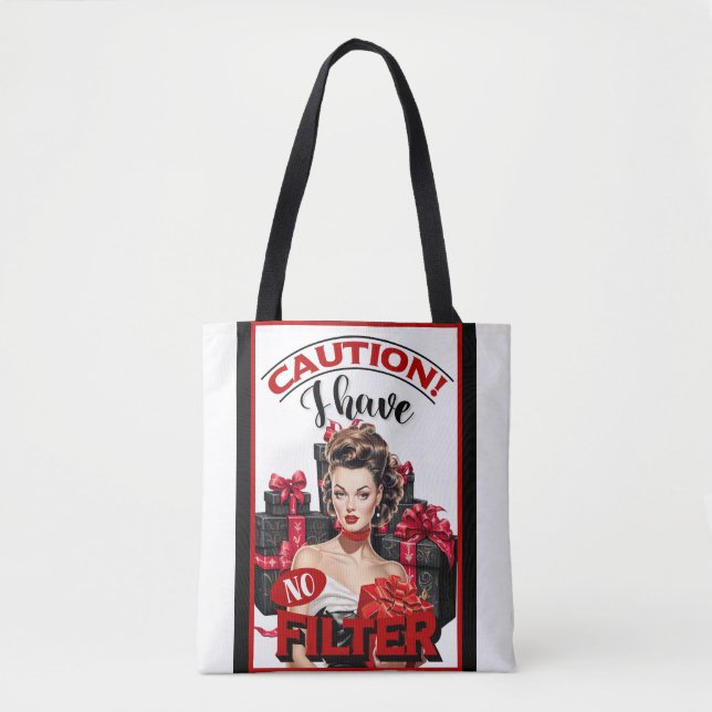 Bolsa Tote Retro Natal Sem Filtro Pinup (Frente)