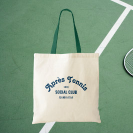 Bolsa Tote Retro Navy Après Tennis Social Club Green Handle