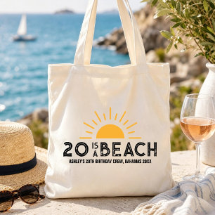 Bolsa Tote Retro Pôr do Sol 20º 30º 40º 50º Aniversário Equip