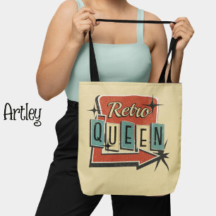 Bolsa Tote Retro Queen Cream Vintage 60s 70s Sinal de Motel
