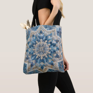 Bolsa Tote Retro Quilt de Calêndula em Forma de Floco de Neve